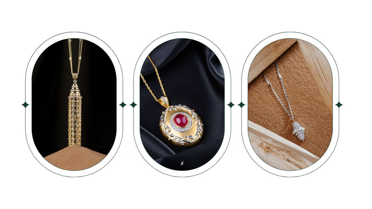 Pendant Sets Jewellery Collection For Women In Dubai | Daily Wear pendant necklace Jewellery
