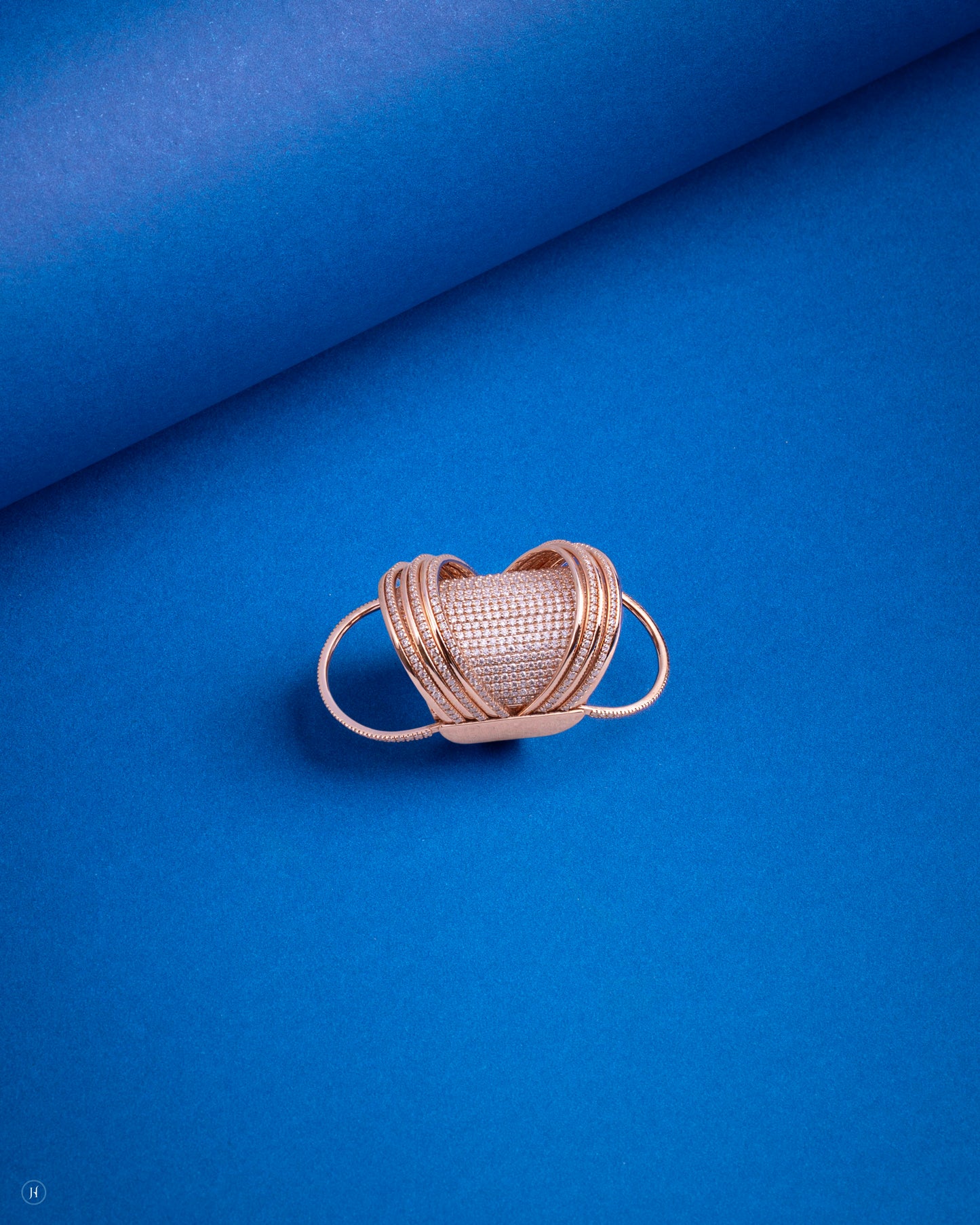 18Karat Rose Gold Italian Layered Spiral Swing Statement Ring | Cocktail Ring Price for Ladies in UAE
