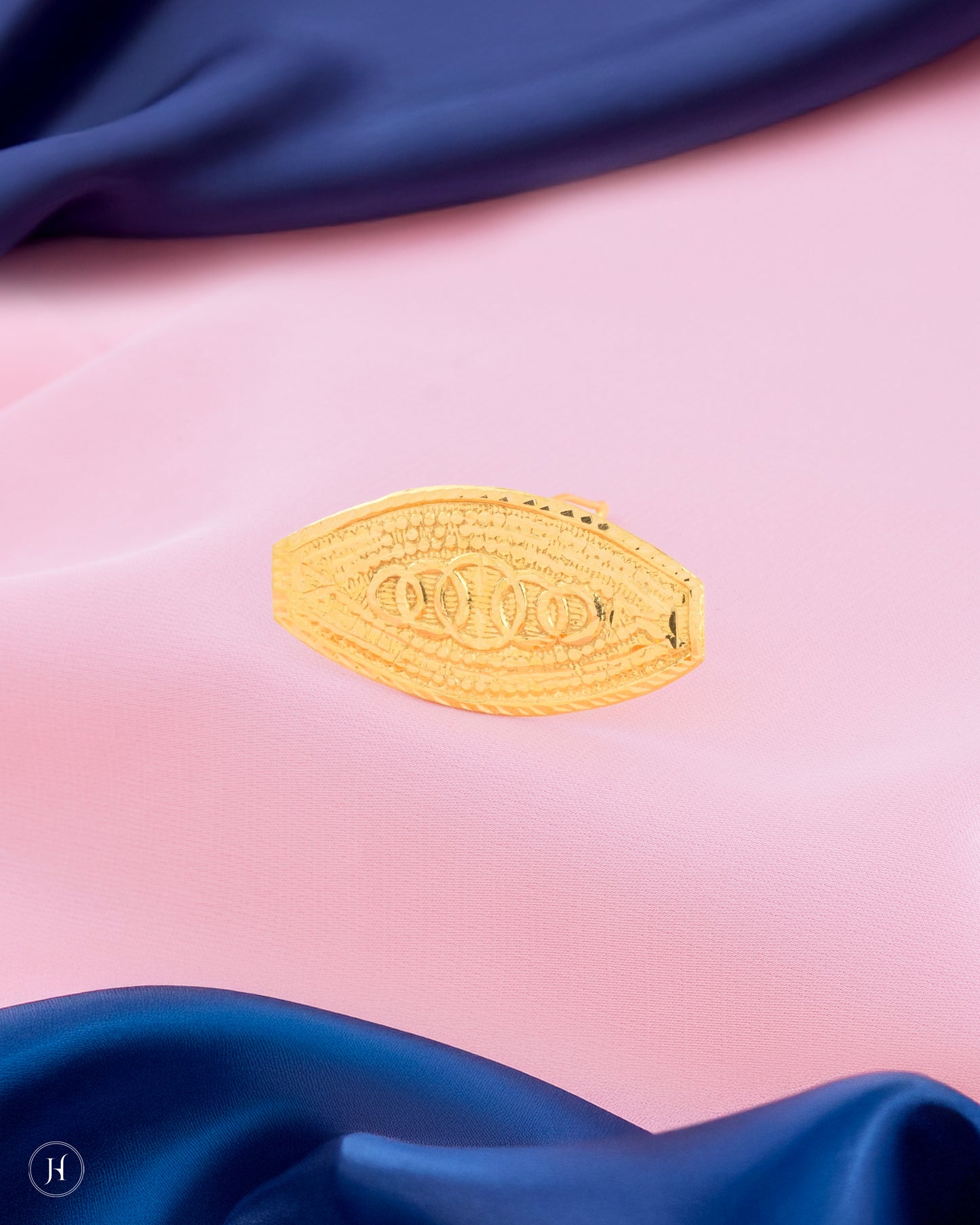 21K Yellow Gold Bahraini Traditional Leaf Shape Coin Hair Pin for women in uae