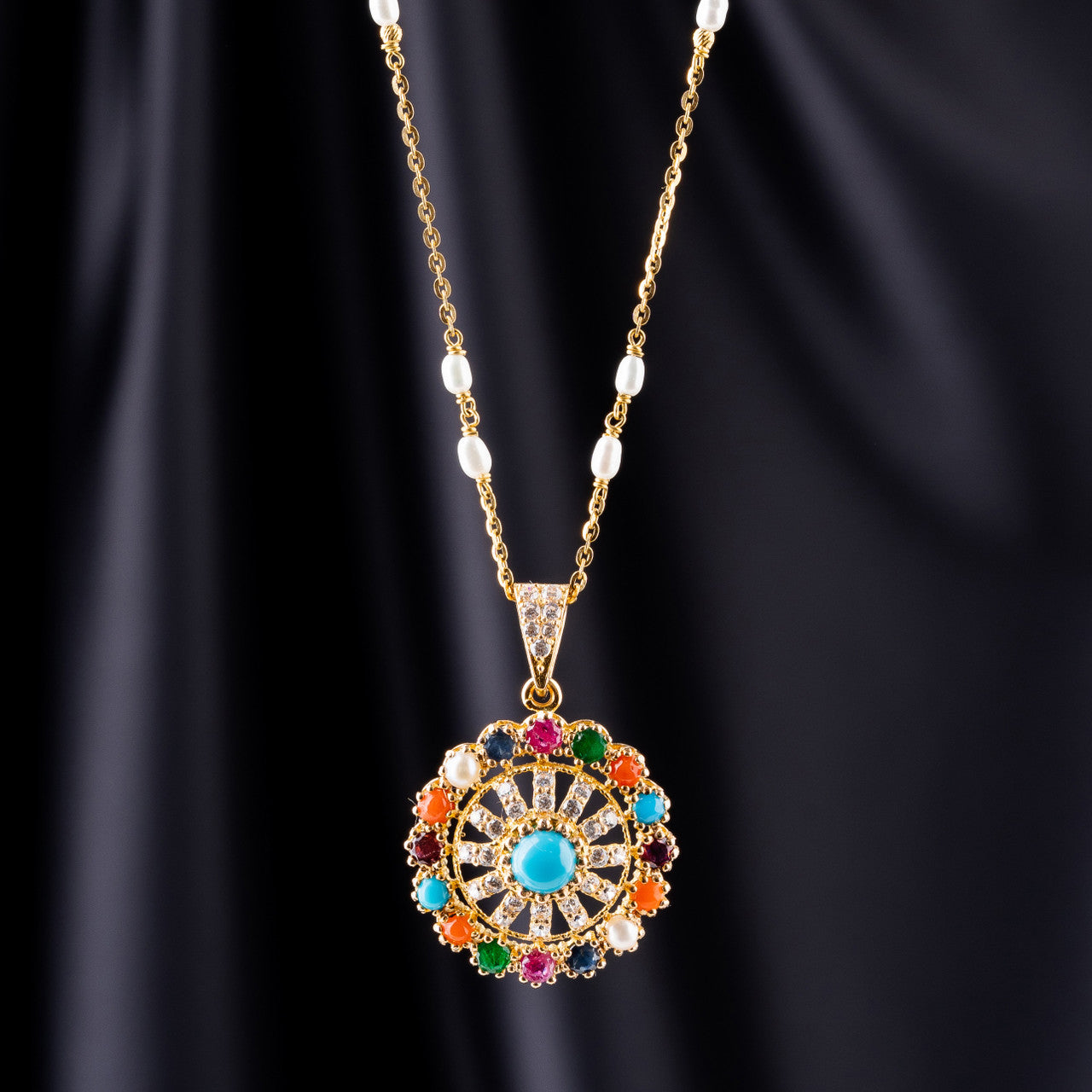 21K Yellow Gold Pakistani Navratna Chain-Pendant
21K GOLD JEWELLERY IN DUBAI
21K GOLD NECKLACE SET
21K PAKISTANI NECKLACE SET
GOLD SET IN DUBAI
SHARJAH GOLD SOUQ
PAKISTANI PENDANT SET
FASHION WEAR PENDANT SET
21K LIGHTWEIGHT GOLD NECKLACE