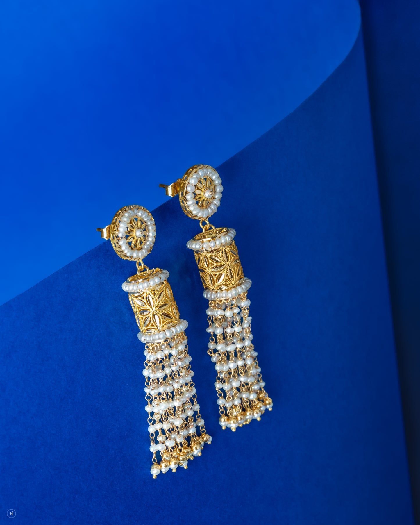 21K Yellow Gold Bahraini Pearl-Rope Necklace Set