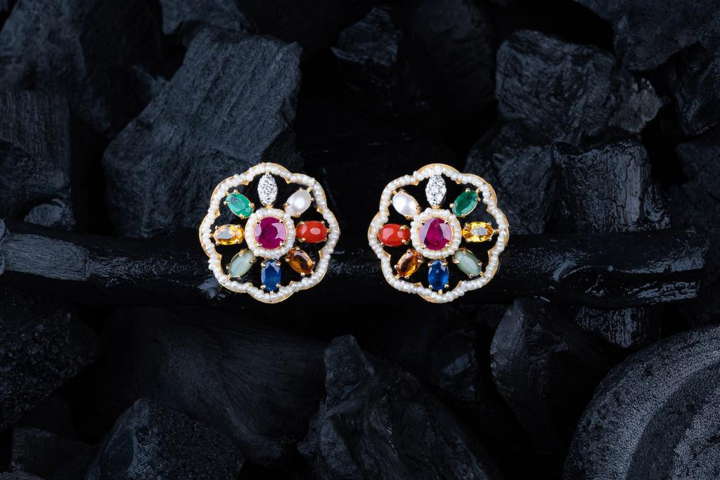 18K Yellow Gold Diamond Earring with Navratna Gemstones
DIAMOND GEMSTONE JEWELLERY
NAVRATNA DIAMOND JEWELLERY
18K DIAMOND EARRINGS
18K DIAMOND RINGS
DIAMOND WEDDING SET
DIAMOND GIFT FOR WIFE
18K HEART PENDANT
SHARJAH GOLD SOUQ
BUY GOLD ONLINE