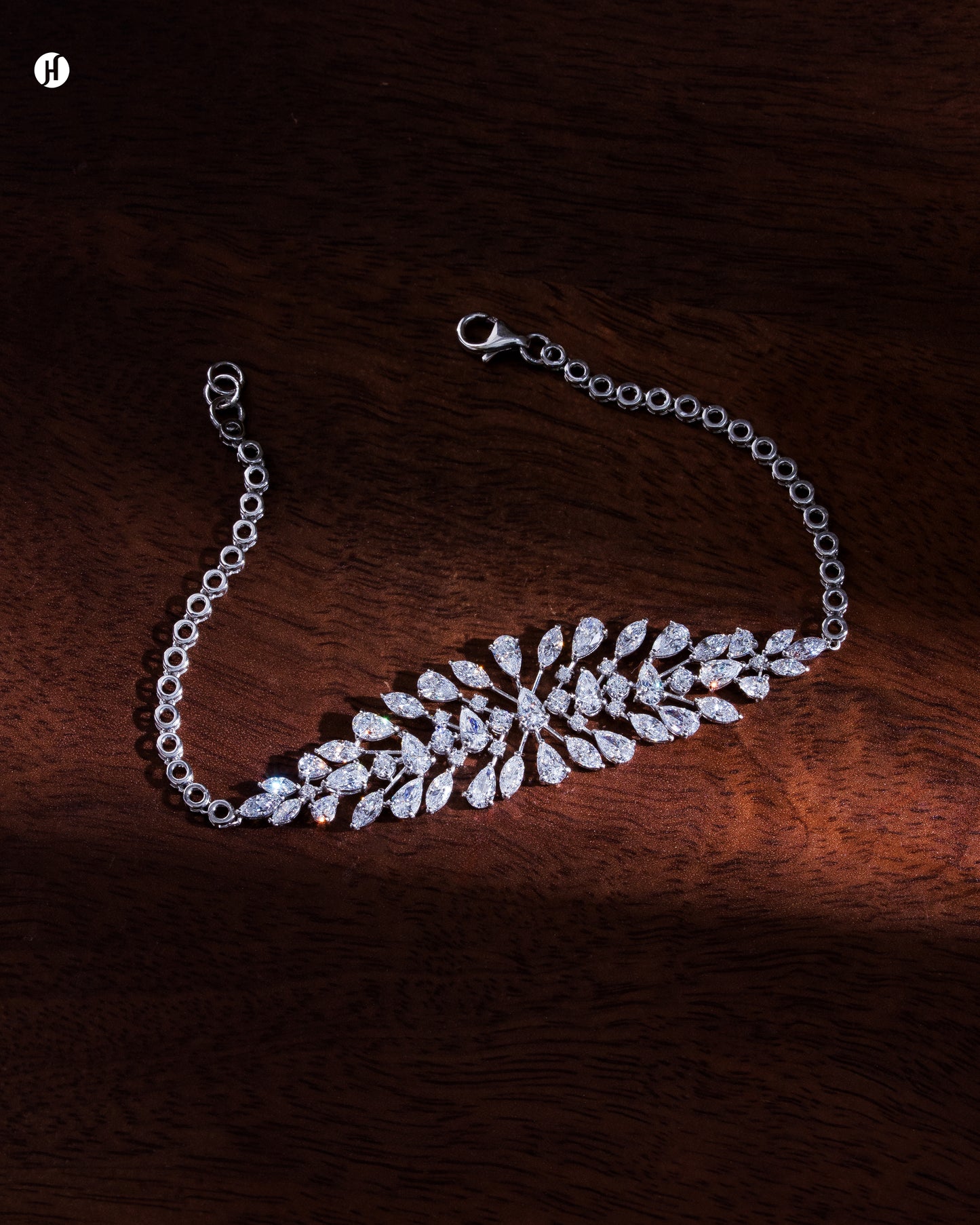 18K White Gold Italian Waterfall Princess Necklace Set