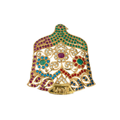 21K Yellow Gold UAE Falcon Ruby Pendant
