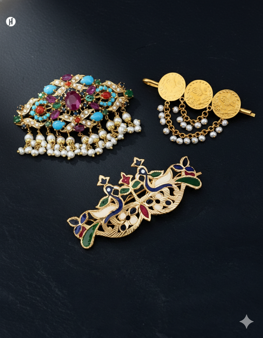Golden Elegance: The Timeless Beauty of Hair Pins for Khaleeji Women