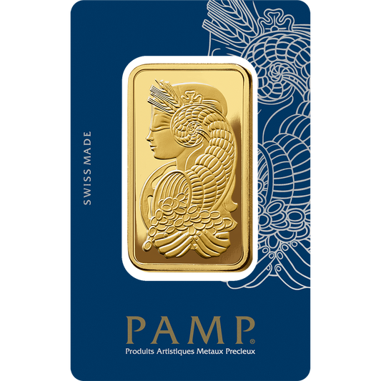 24K PAMP Lady Fortuna Gold Bar 100 Grams