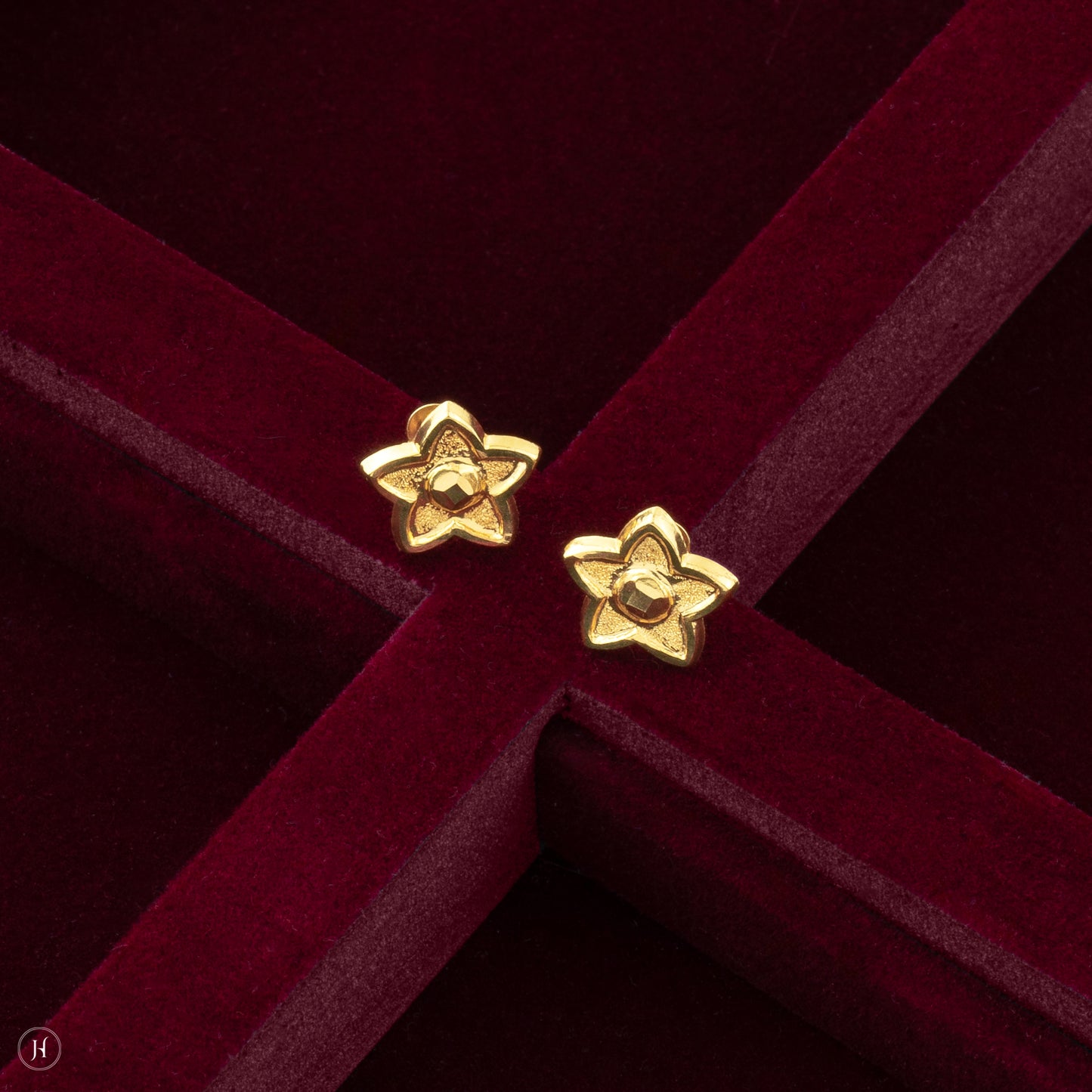 18K Yellow Gold Baby Star Shape Pendant Set