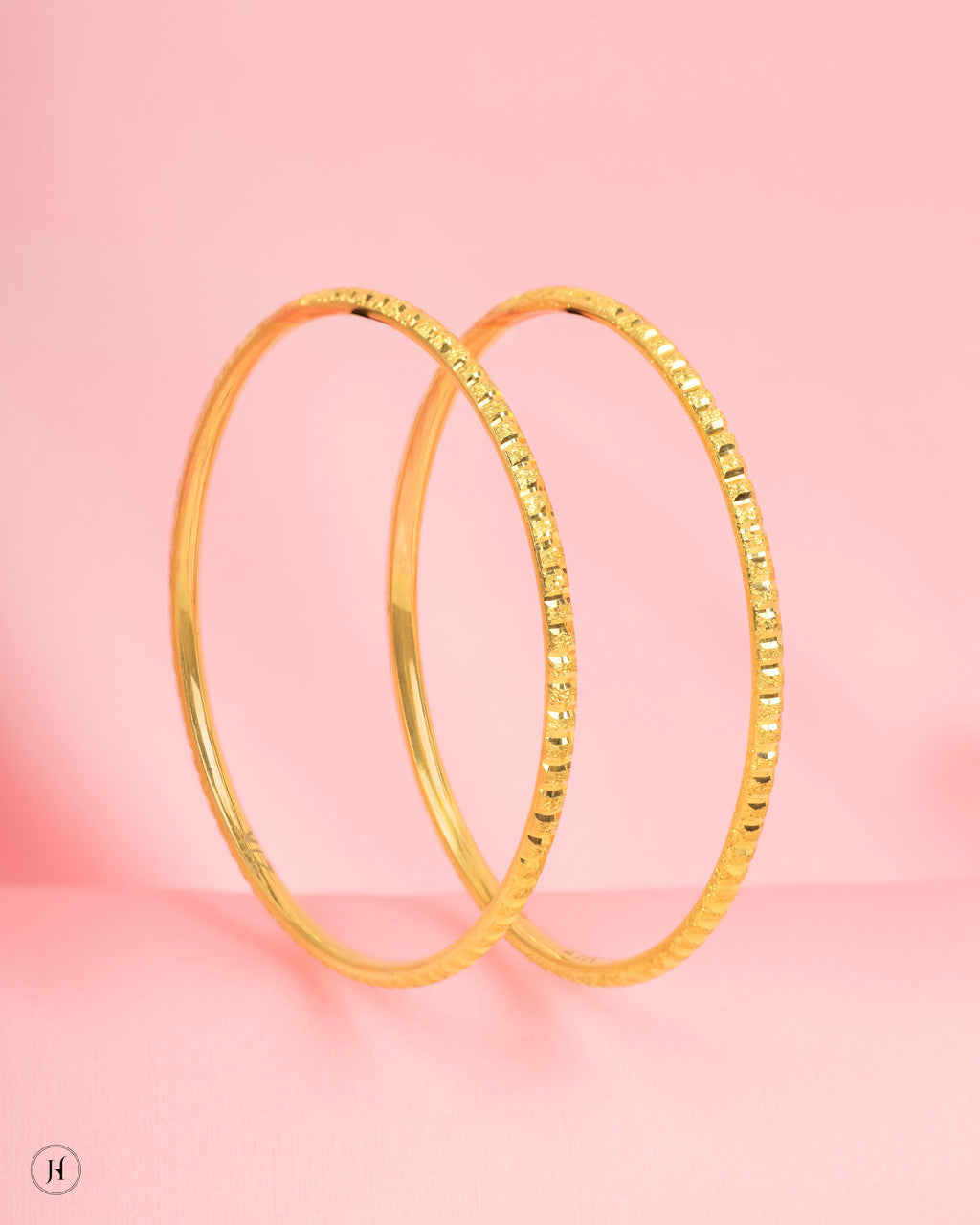 21K Yellow Gold Sterling Bangles