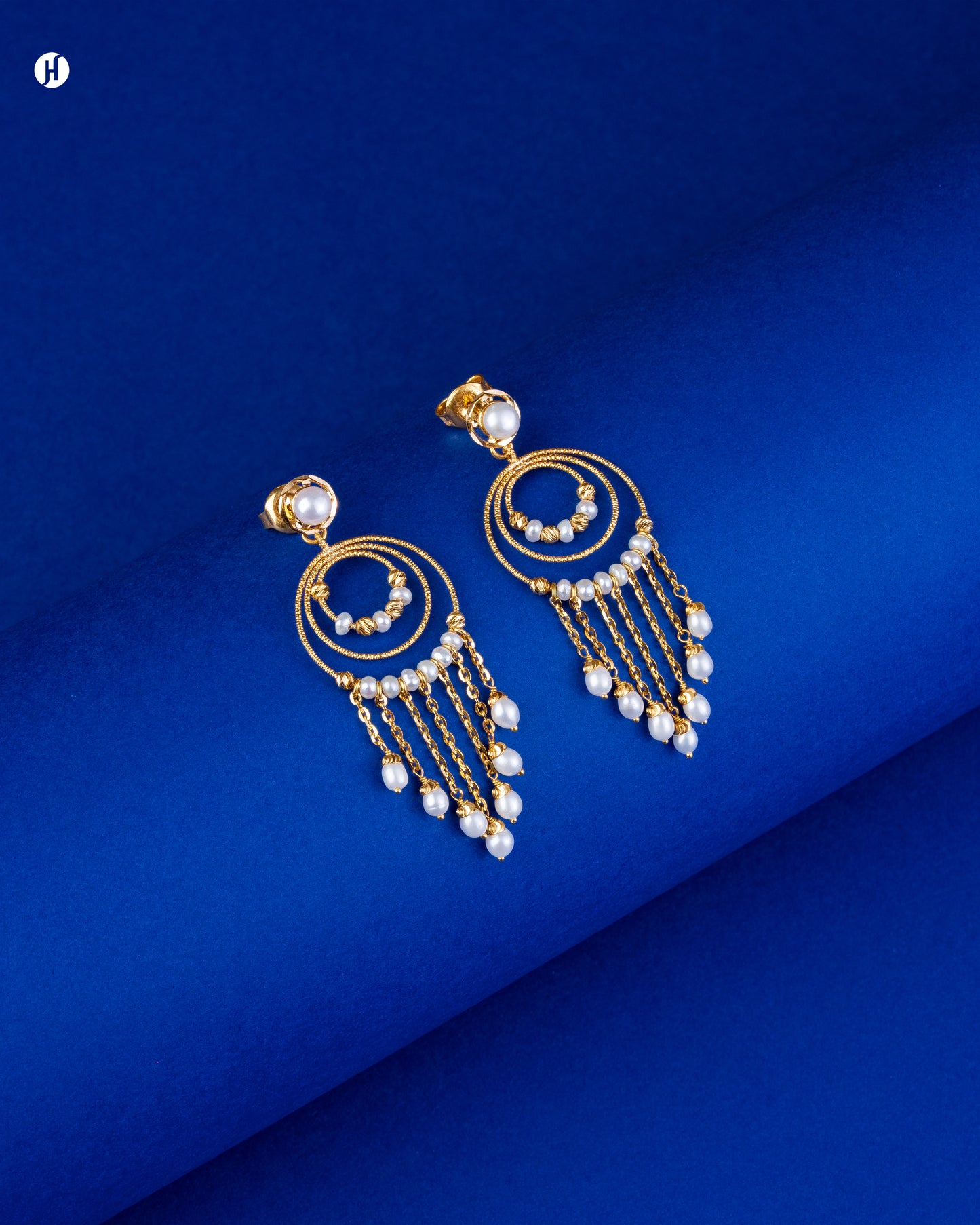 21Karat Yellow Gold Bahraini Dream Catcher Earrings for women | Online Jewellery store in UAE