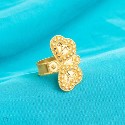 21K Yellow Gold Bahraini Butterfly Ring