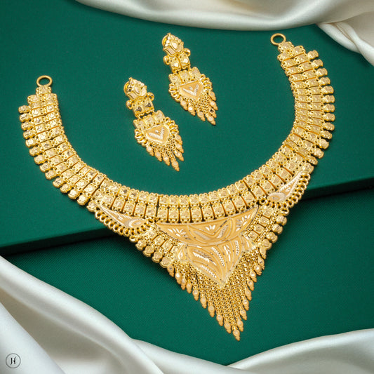 22K Yellow Gold Majestic Traditional Choker Set