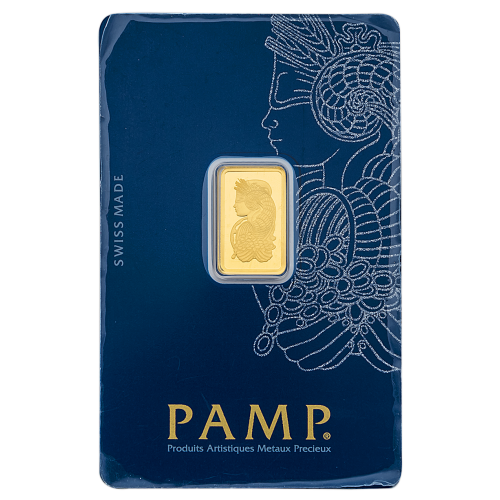 24K PAMP Lady Fortuna Gold Bar 2 Grams