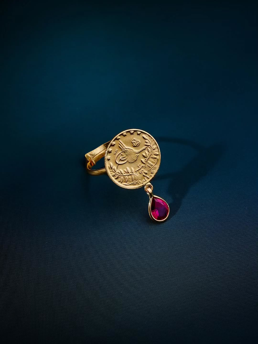 21K Yellow Gold Bahraini Round Multi Coin Necklace Set