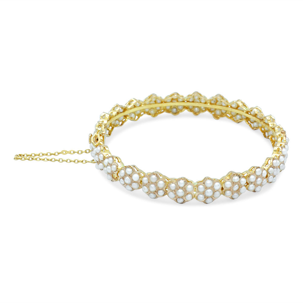 21K Yellow Gold Bahraini Pearl Basit Zahra Bangle