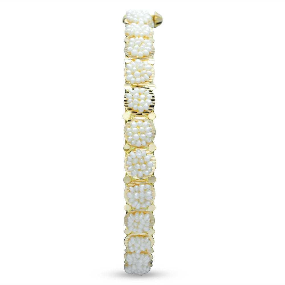 21K Yellow Gold Bahraini Pearl Dayira Bangle