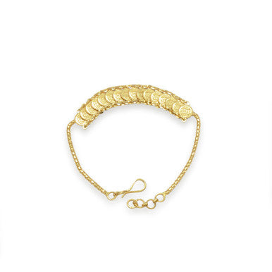 21K Yellow Gold Turkish Coin Chain Bracelet