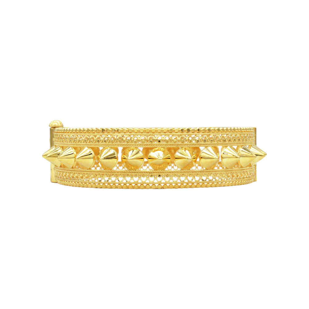 21K Yellow Gold Bahraini Cone Bangle