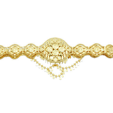 21K Yellow Gold Bahraini Wave Bridal Belt