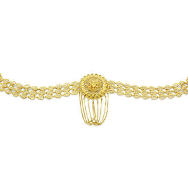 21K Yellow Gold Bahraini Sunflower Bridal Belt