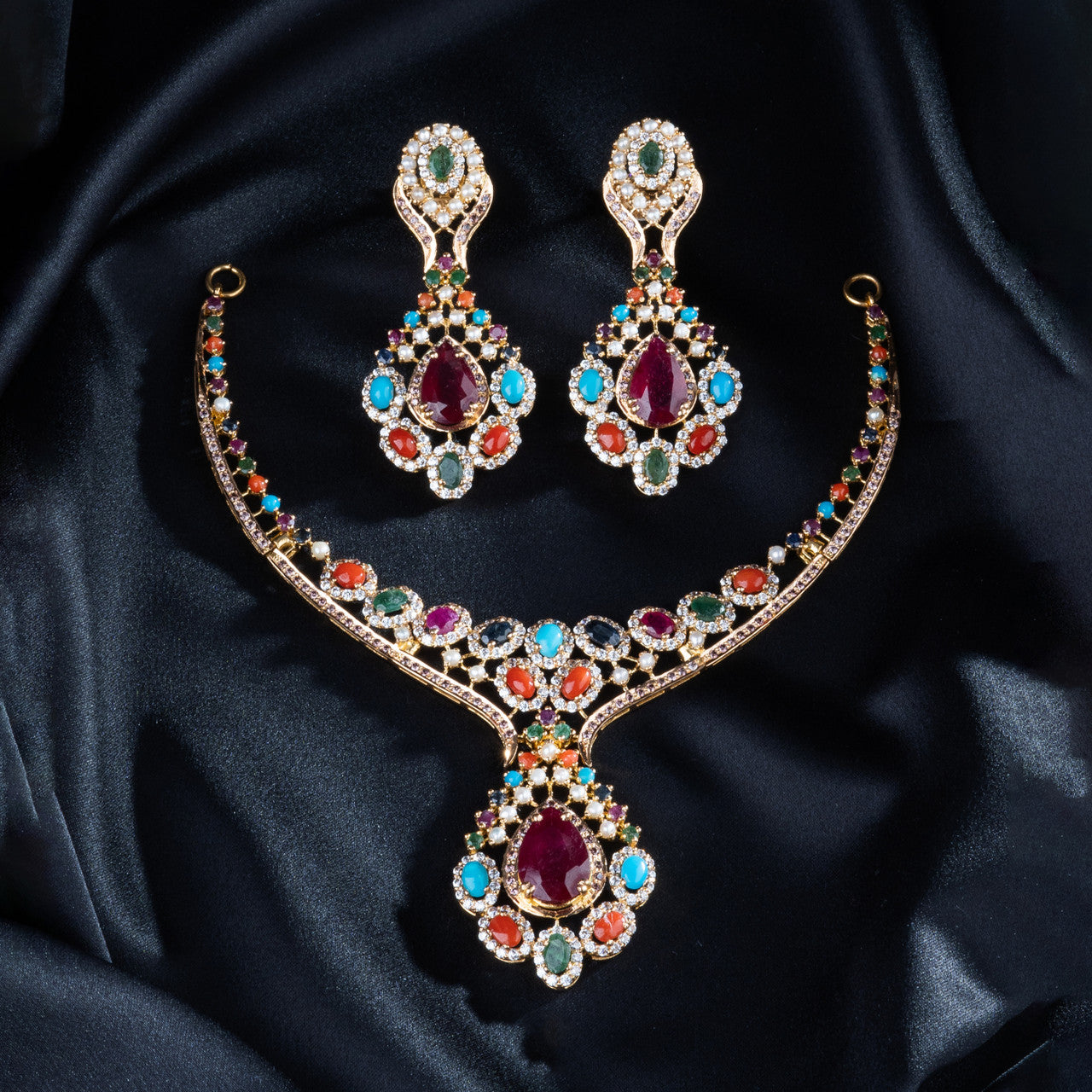 21K Gold Pakistani Ruby Choker with Princess Cut Gemstones 
21K GOLD JEWELLERY IN DUBAI
21K GOLD NECKLACE SET
21K PAKISTANI NECKLACE SET
GOLD SET IN DUBAI
SHARJAH GOLD SOUQ
PAKISTANI PENDANT SET
FASHION WEAR NECKLACE
21K LIGHTWEIGHT GOLD NECKLACE