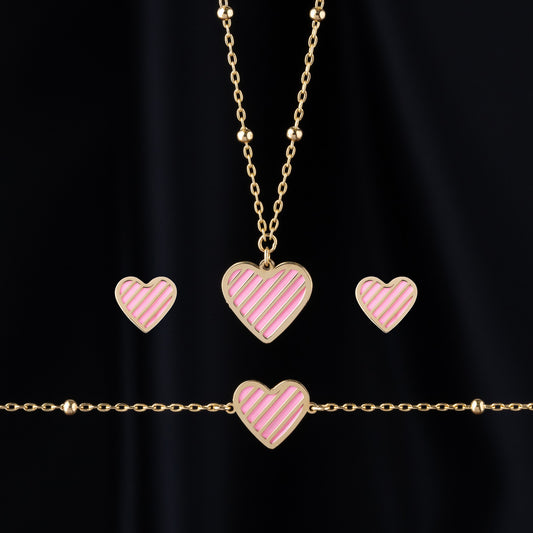 18K Yellow Gold Pink-Heart Baby Necklace Set
BABY JEWELLERY DUBAI
GOLD BABY JEWELLERY SET
SHARJAH GOLD SOUQ
GOLD GIFT FOR BABY GIRL