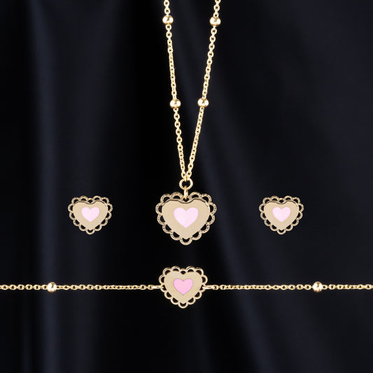 18K Yellow Gold Heart-In-Heart Baby Necklace Set
BABY JEWELLERY DUBAI
GOLD BABY JEWELLERY SET
SHARJAH GOLD SOUQ
GOLD GIFT FOR BABY GIRL