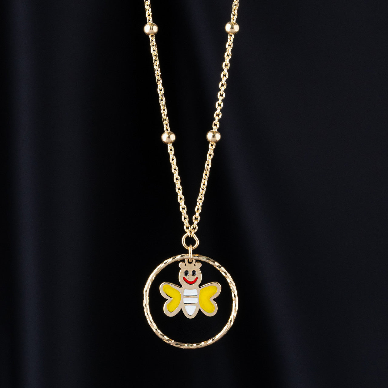 18K Yellow Gold Baby-Bee Necklace
BABY JEWELLERY DUBAI
GOLD BABY JEWELLERY SET
SHARJAH GOLD SOUQ
GOLD GIFT FOR BABY GIRL