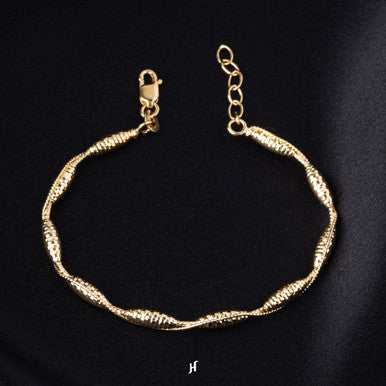 18K Yellow Gold Infinity Baby Bangle