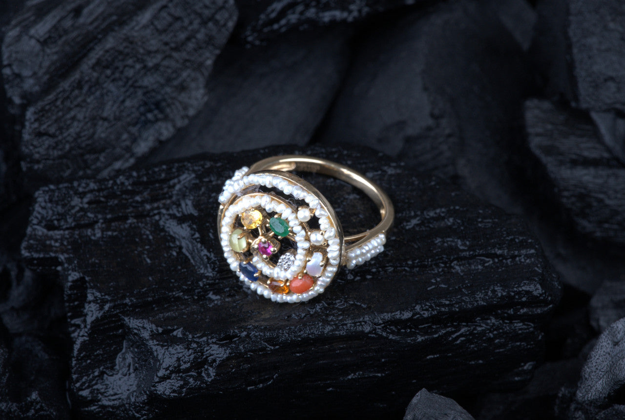 18K Yellow Gold Navaratnam Spiral Diamond Ring