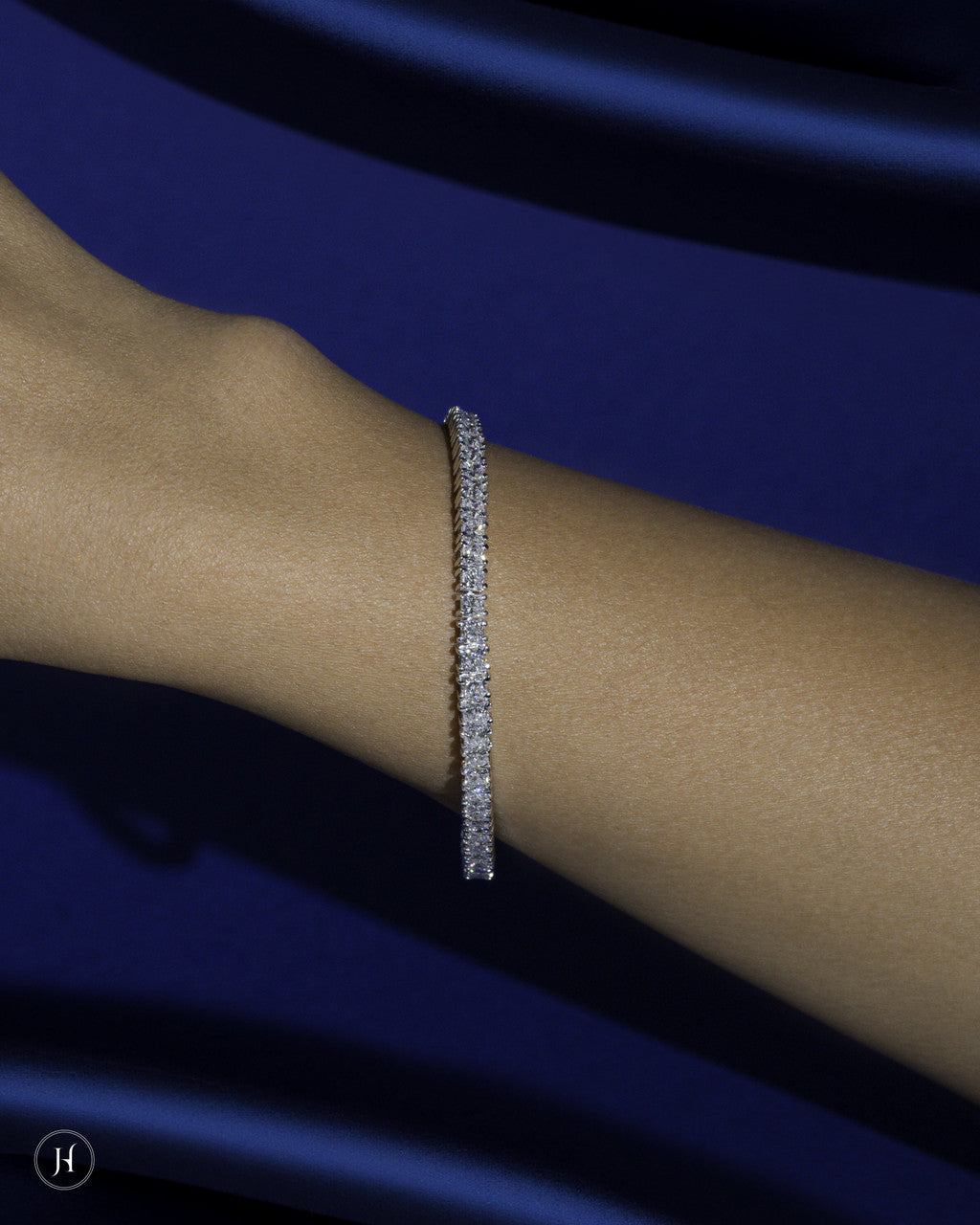 18K Lab Grown Diamond Square Tennis Bracelet