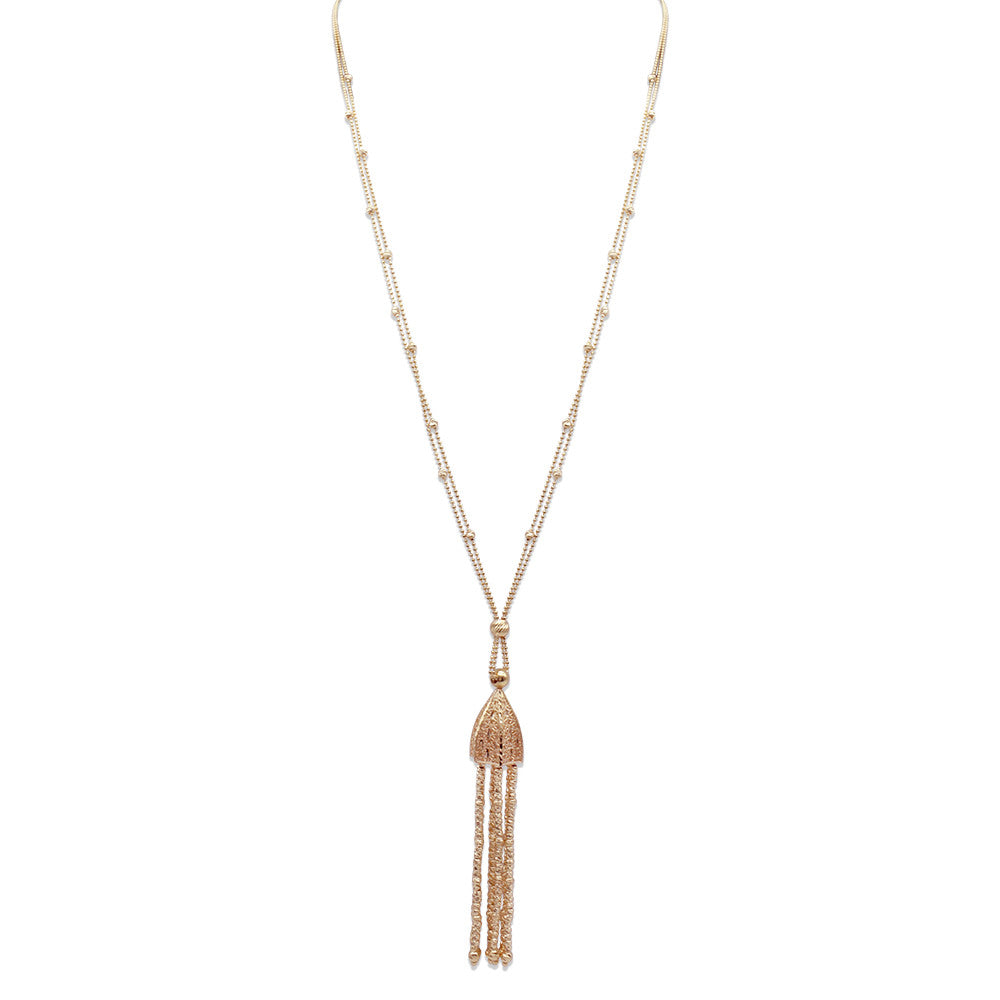 21K Rose Gold Saudi Dome Rope Necklace