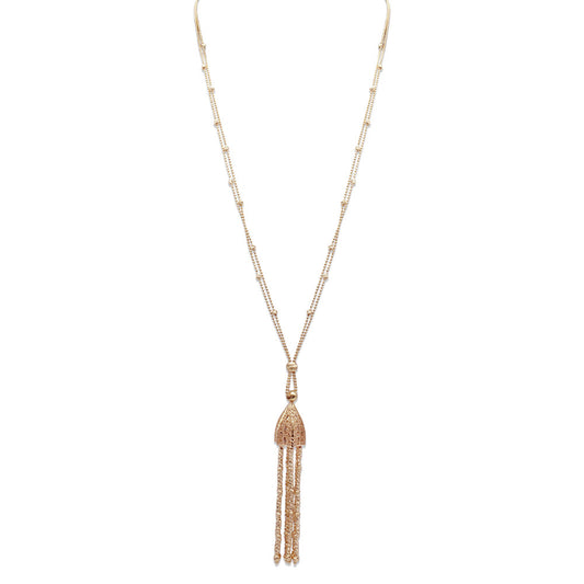 21K Rose Gold Saudi Dome Rope Necklace