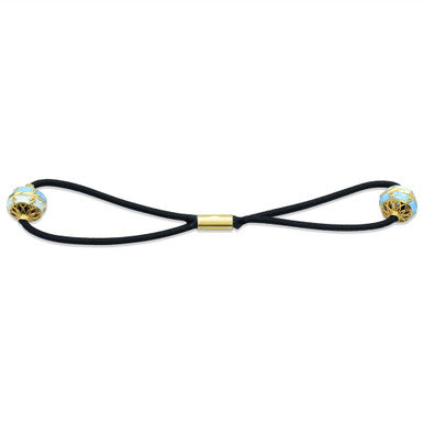 21K Yellow Gold Bahraini Sky Blue Hair Tie