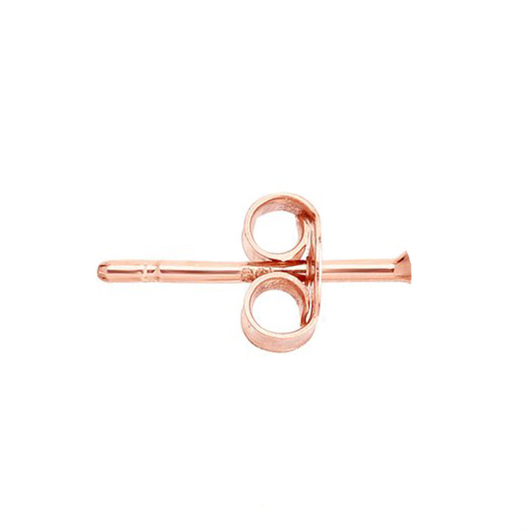 18K Rose Gold and Diamond Earrings Pushback