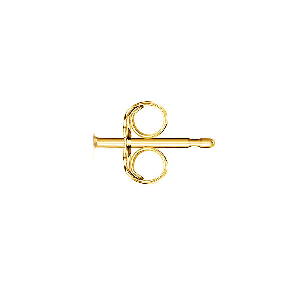 Pushback Closure on 21K Yellow Gold Bahraini Coin Wedding Earrings