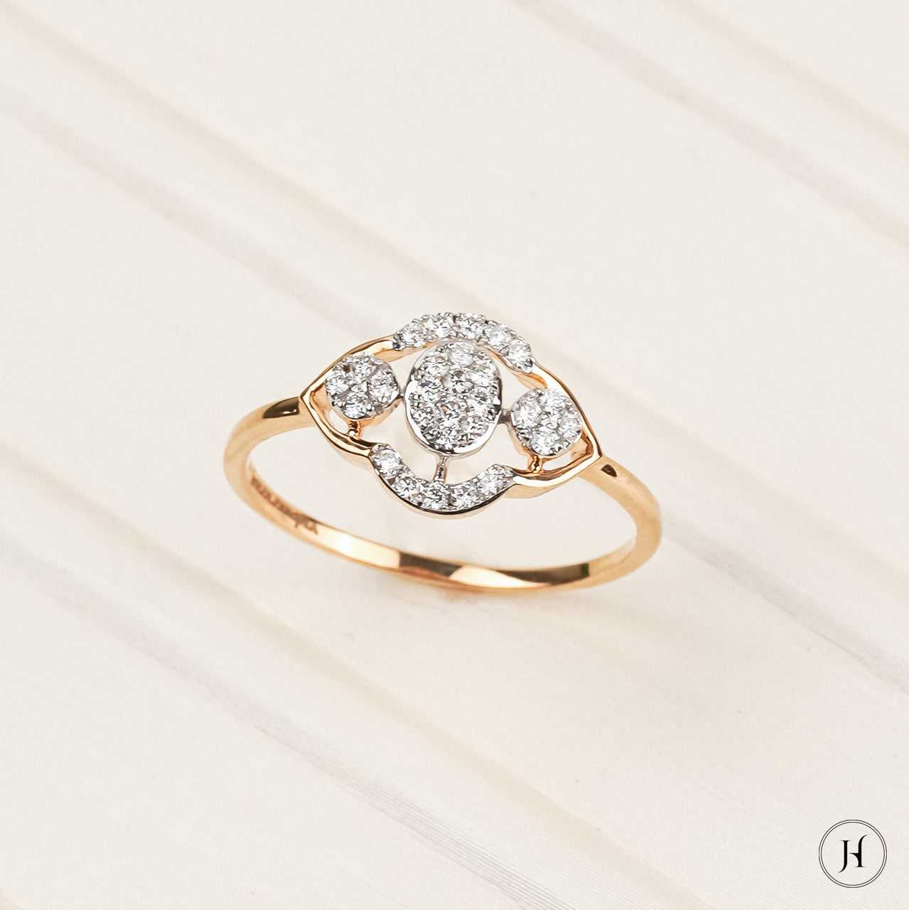 18K Rose Gold Diamond Ring