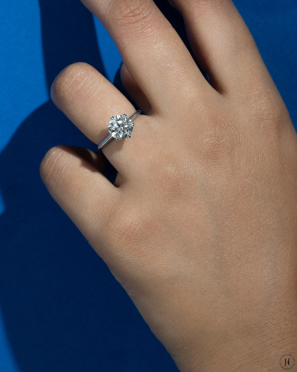 18K Lab Grown Diamond Large Solitaire Engagement Ring Jewelry for Arab ...