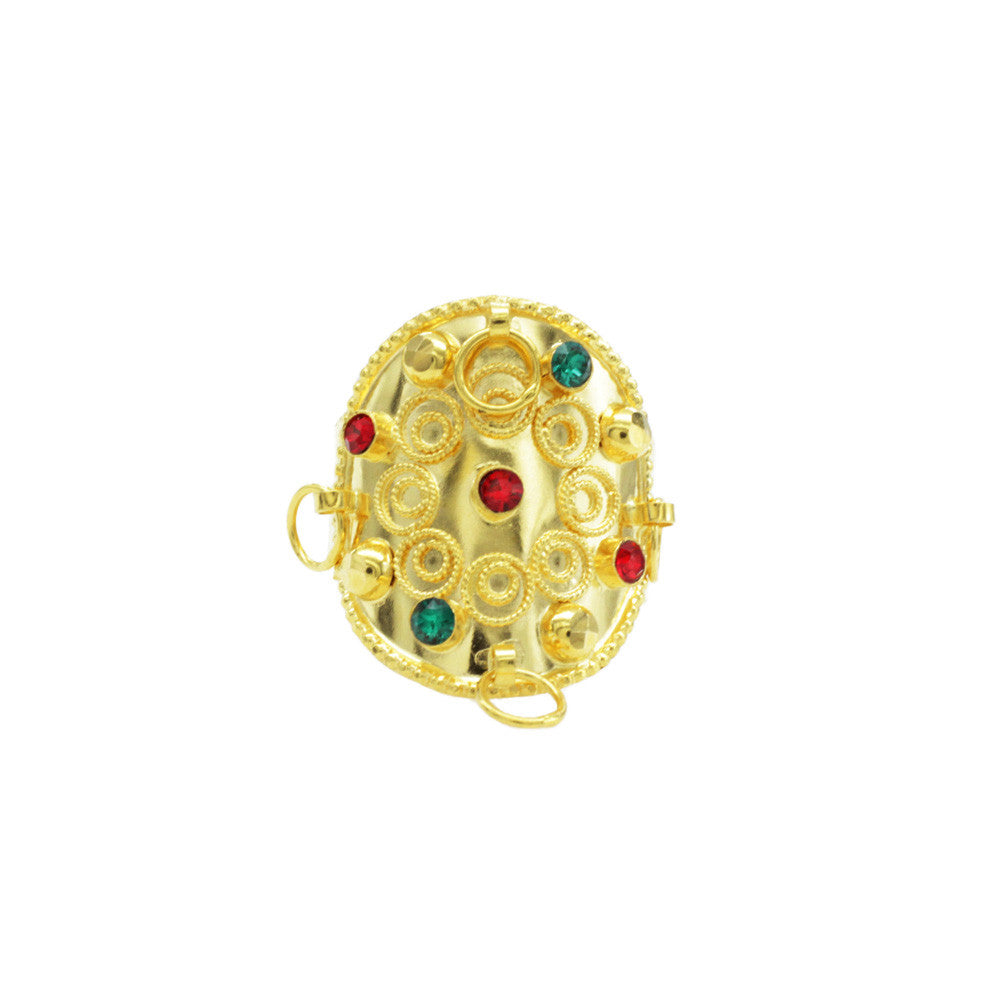 21K Yellow Gold Bahraini Red And Green Gemstones Toe Ring

Cultural Charm
Red and Green Gemstones
Bahraini Heritage
Intricate Design
Comfortable Wear
Versatile Accessory
Statement of Pride
Thoughtful Gift Choice
Cultural Symbolism