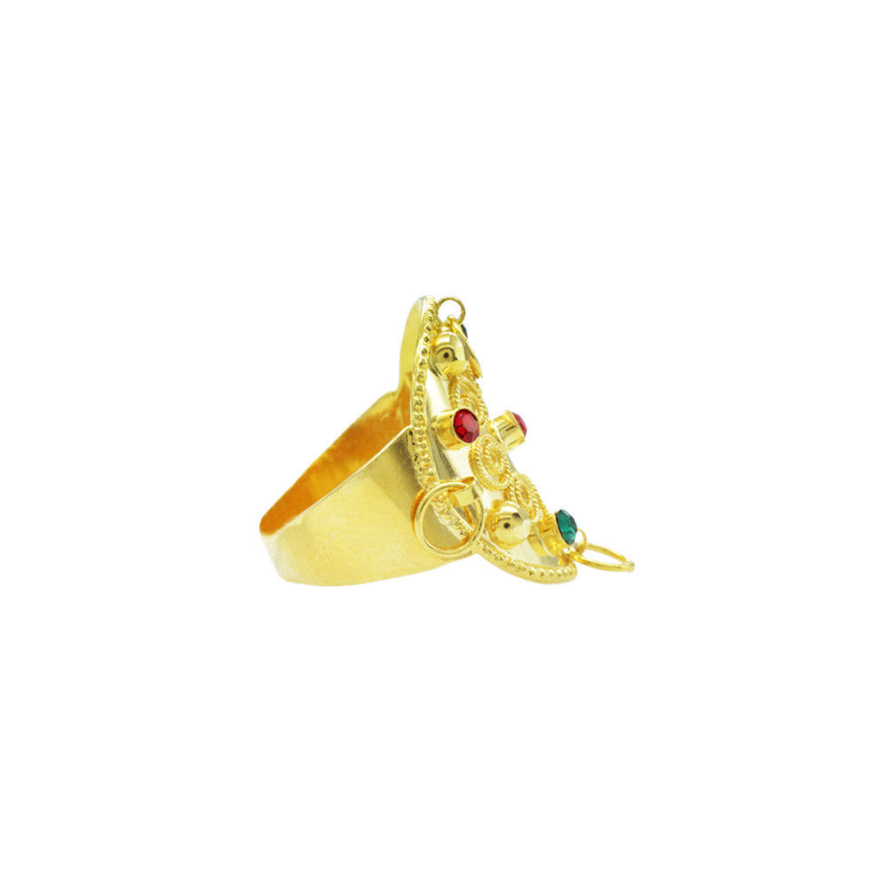 Side profile of 21K Yellow Gold Bahraini Red And Green Gemstones Toe Ring

Cultural Charm
Red and Green Gemstones
Bahraini Heritage
Intricate Design
Comfortable Wear
Versatile Accessory
Statement of Pride
Thoughtful Gift Choice
Cultural Symbolism