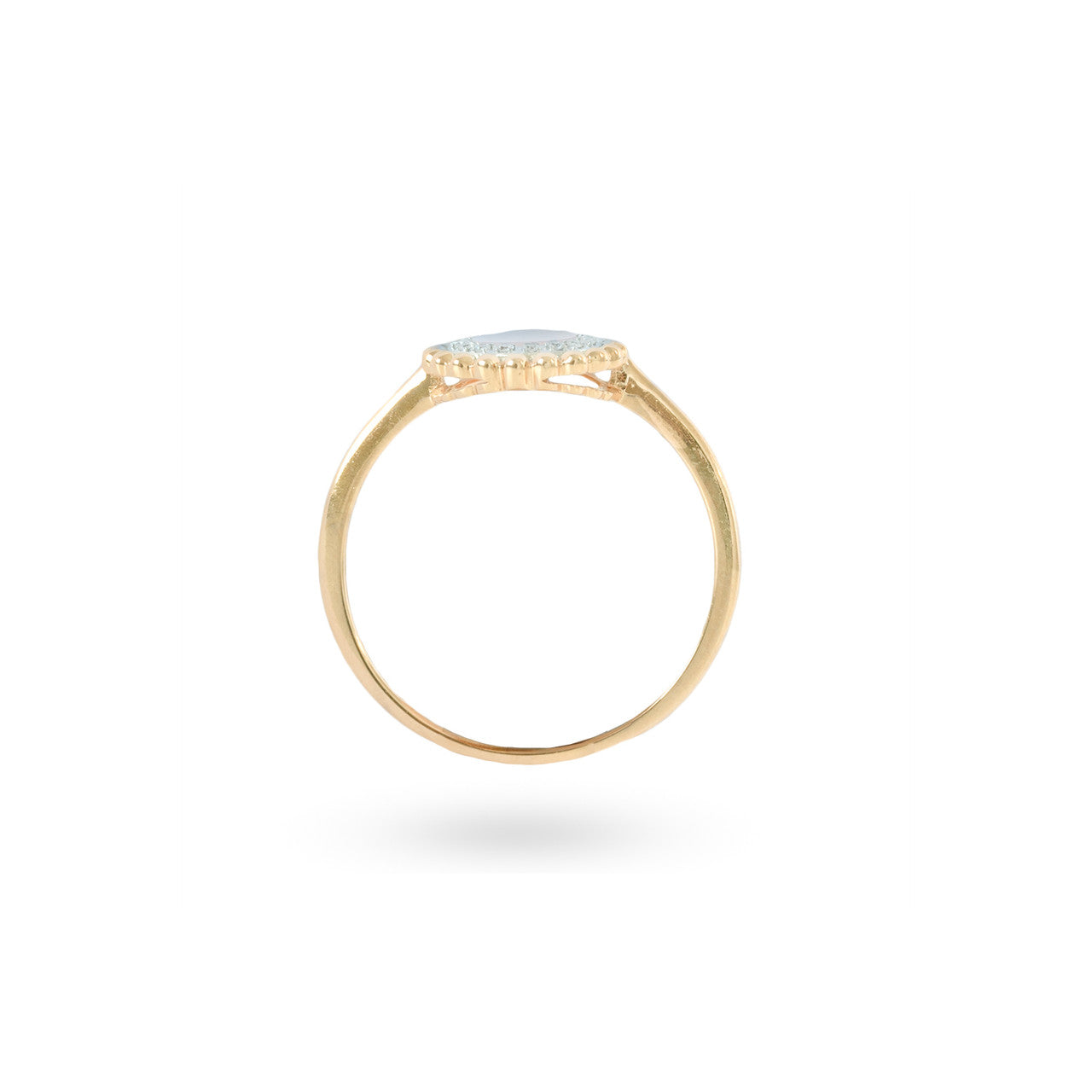 18K Yellow Gold Marquise Diamond Ring