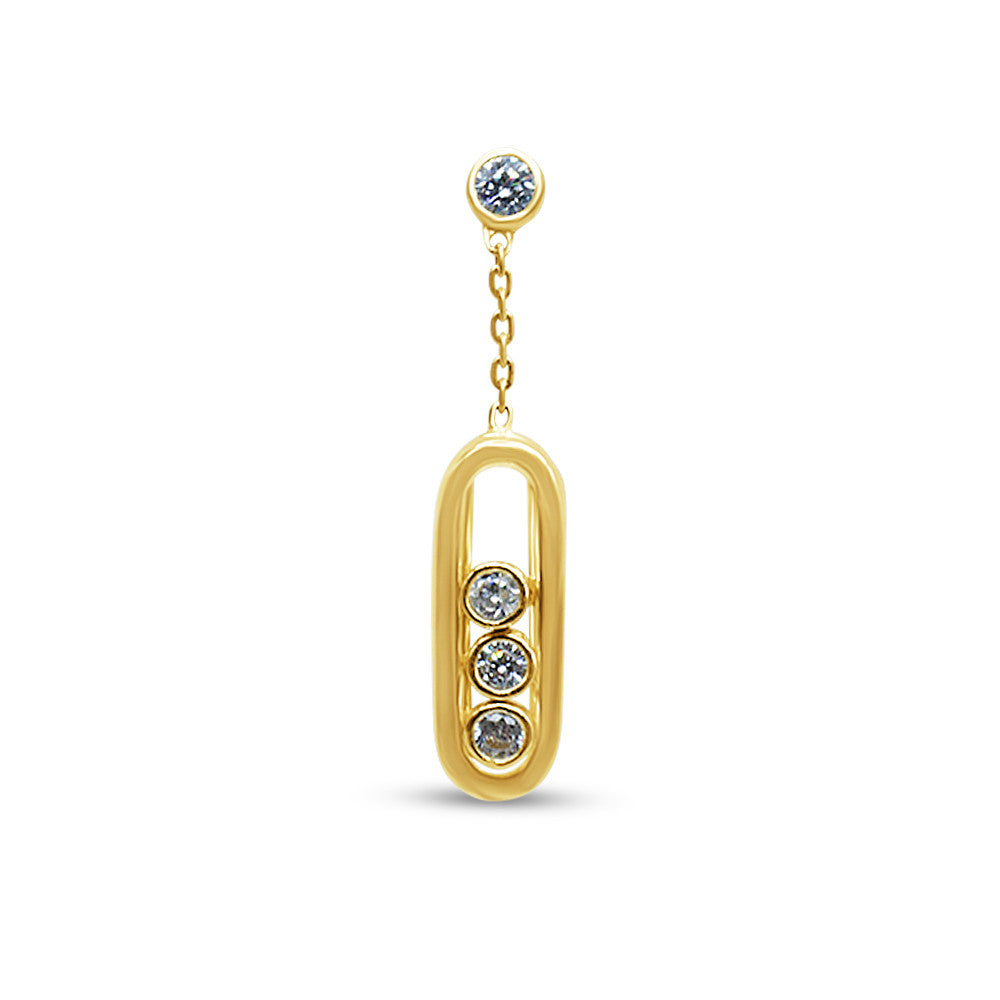 18K Yellow gold Messika drop earrings