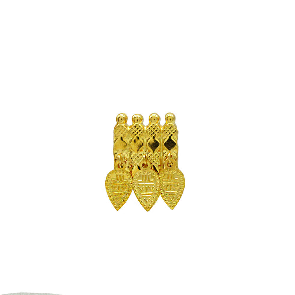 21K Yellow Gold Bahraini Coin Wedding Earrings