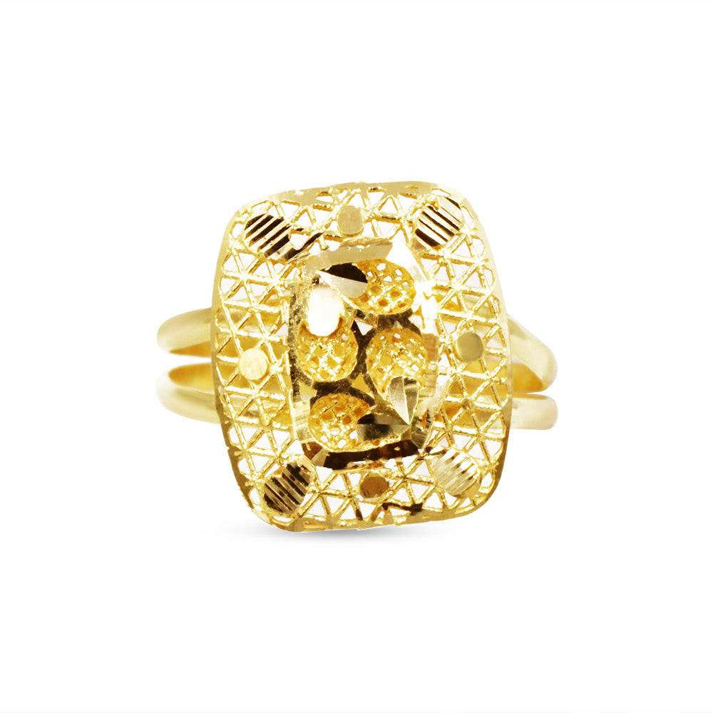 21K yellow gold Bahraini ring