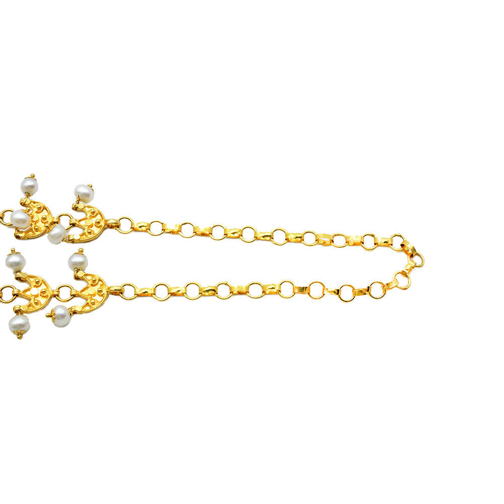 One Length Design on 21K Yellow Gold Bahrain Chandelier Opera Necklace