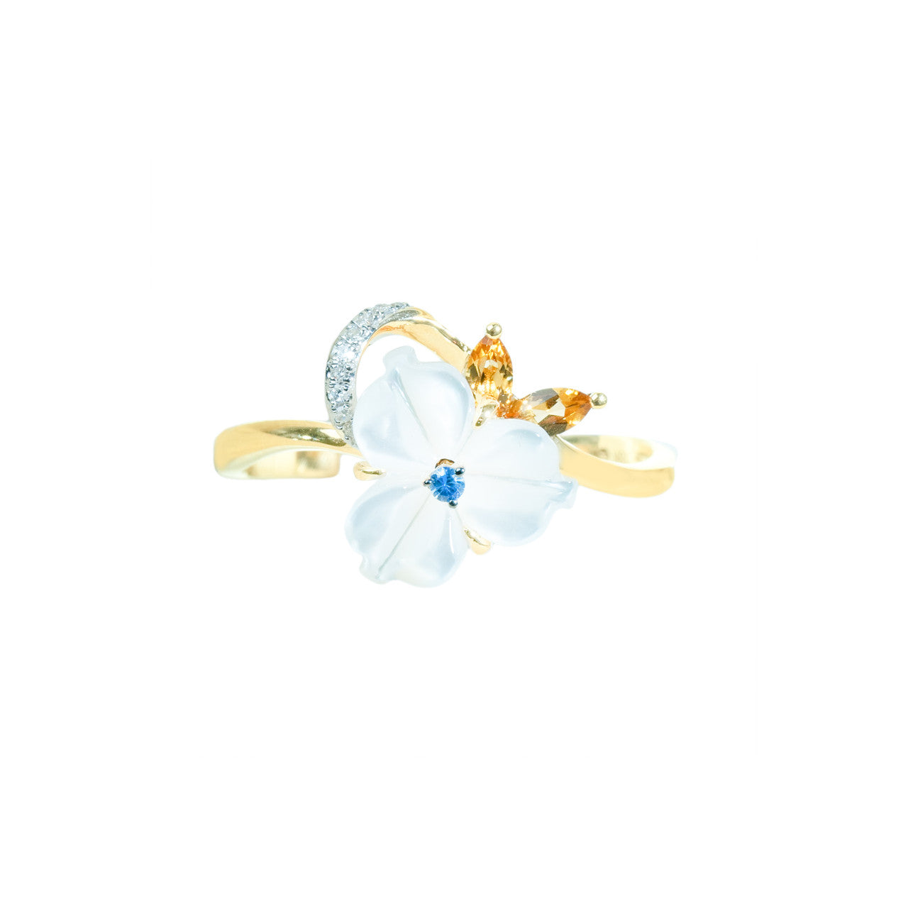 18K Yellow Gold and Diamond Ring