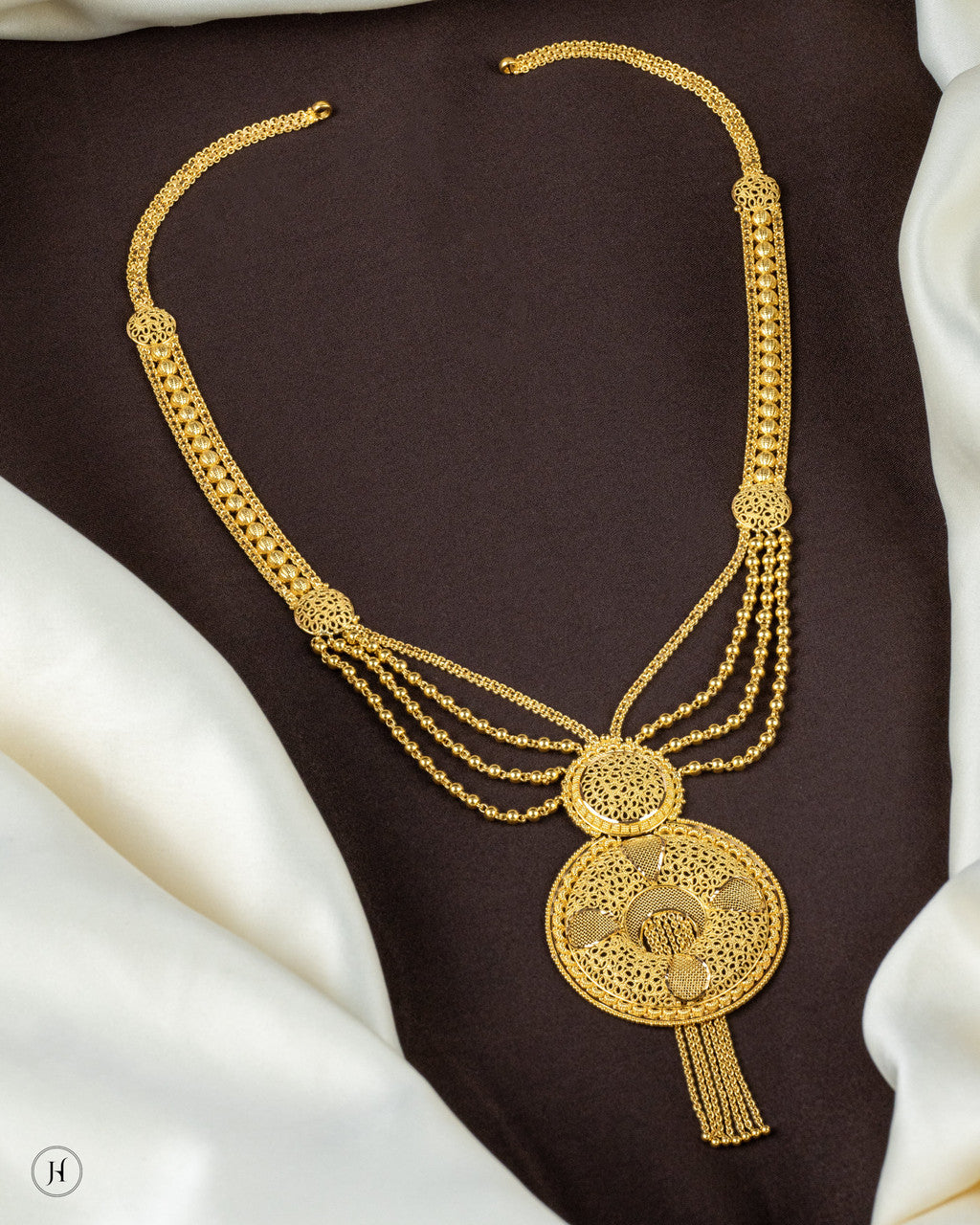 21K Yellow Gold Khaleeji Traditional Opera Necklace