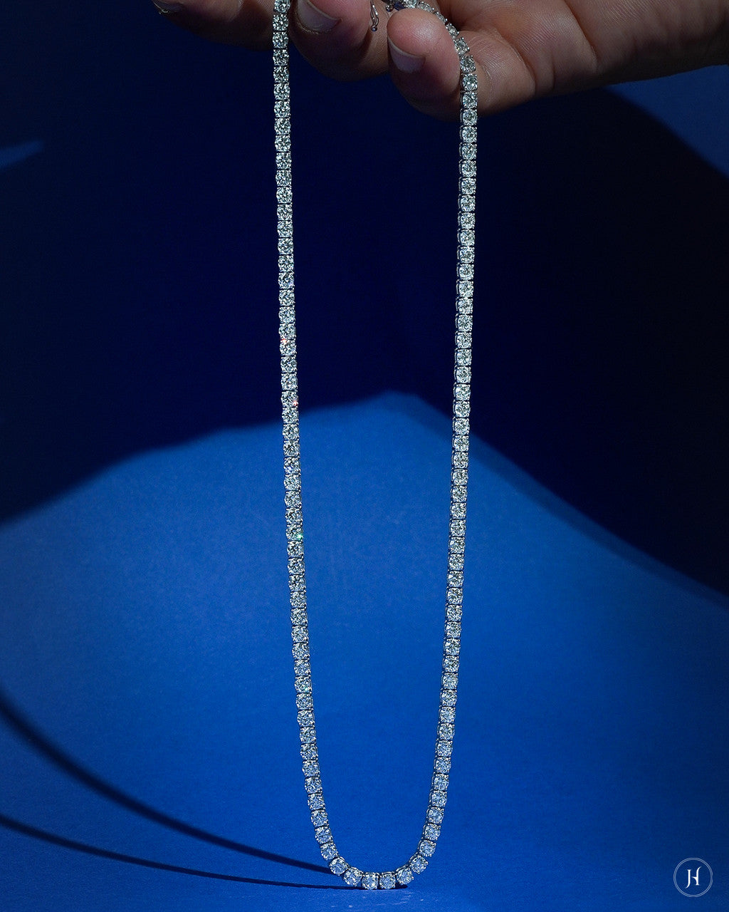 18K Lab Grown Diamond Round 15.53 Ct Tennis Necklace